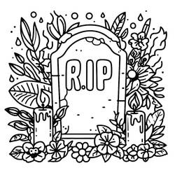 Lápida - Dibujos para colorear gratis