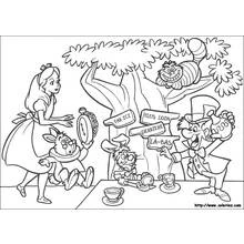Alicia en el País de las Maravillas - Dibujos para colorear gratis