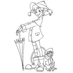 Pippi Calzaslargas - Dibujos para colorear gratis