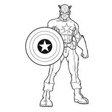 Dibujo Capitán América (Superhéroes y Supervillanos) #76567 para imprimir y colorear
