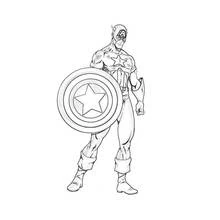 Dibujo Capitán América (Superhéroes y Supervillanos) #76612 para imprimir y colorear