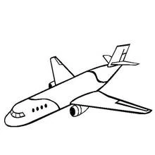 Avión - Dibujos para colorear gratis