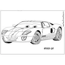 Dibujo Coche de Carreras (Transporte) #138895 para imprimir y colorear