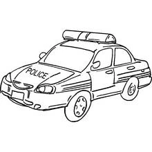 Coche de Policía - Dibujos para colorear gratis