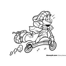 Dibujo Patinete (Transporte) #139097 para imprimir y colorear