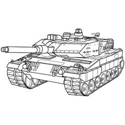 Tanque - Dibujos para colorear gratis