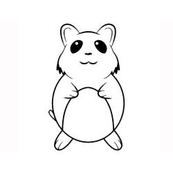 ハムスター (動物)ぬりえ #8028 印刷して色を塗る