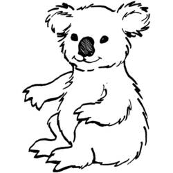 コアラ (動物)ぬりえ #9311 印刷して色を塗る