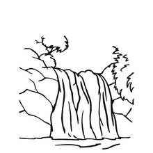 滝 - 無料の印刷用ぬりえ