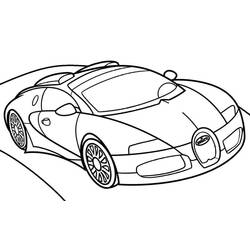 Bugatti (交通)ぬりえ #174790 印刷して色を塗る