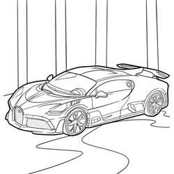 Bugatti (交通)ぬりえ #218676 印刷して色を塗る