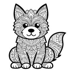 Mandalas de Cães - Desenhos para colorir gratuitos