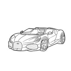 Раскраска Bugatti (Транспорт) #218684 для печати и раскрашивания