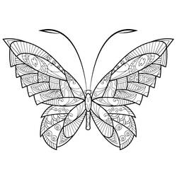 Coloring pages: Adult Butterfly - Free Printable Coloring Pages