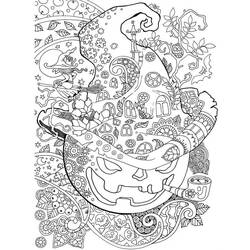 Coloring pages: Adult Halloween - Free Printable Coloring Pages