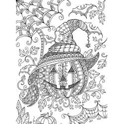 Adult Halloween (Adult Coloring) coloring page #200269 to print and color