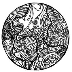 Coloring page: Zentangle (Adult Coloring) #217472 - Free Printable Coloring Pages