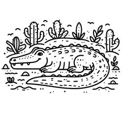 Coloring page: Alligator (Animals) #210190 - Free Printable Coloring Pages