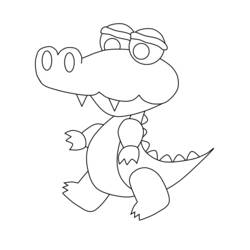 Coloring page: Alligator (Animals) #394 - Printable coloring pages
