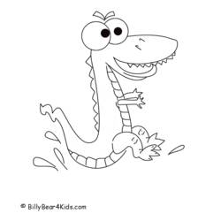 Coloring page: Alligator (Animals) #454 - Free Printable Coloring Pages