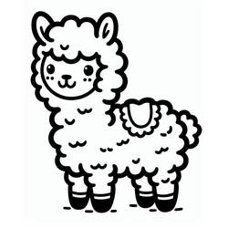 Coloring page: Alpaca (Animals) #217298 - Free Printable Coloring Pages