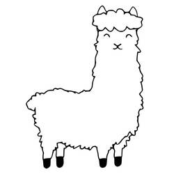 Coloring page: Alpaca (Animals) #217304 - Free Printable Coloring Pages