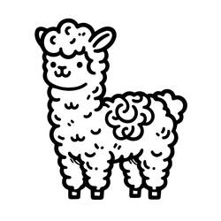 Coloring page: Alpaca (Animals) #217305 - Free Printable Coloring Pages