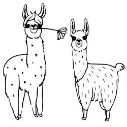 Coloring page: Alpaca (Animals) #217306 - Free Printable Coloring Pages