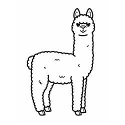 Coloring page: Alpaca (Animals) #217309 - Free Printable Coloring Pages
