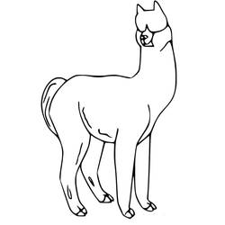 Coloring page: Alpaca (Animals) #217311 - Free Printable Coloring Pages