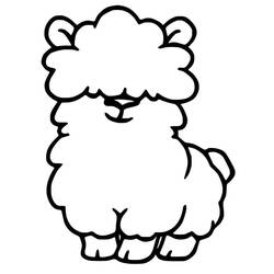 Coloring page: Alpaca (Animals) #217312 - Free Printable Coloring Pages