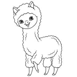 Coloring page: Alpaca (Animals) #217313 - Free Printable Coloring Pages