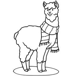 Coloring page: Alpaca (Animals) #217317 - Free Printable Coloring Pages