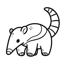 Anteater (Animals) coloring page #219638 to print and color