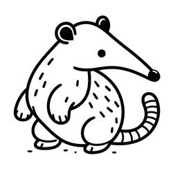 Anteater (Animals) coloring page #219640 to print and color