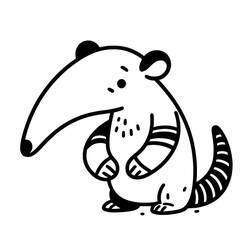 Anteater (Animals) coloring page #219641 to print and color