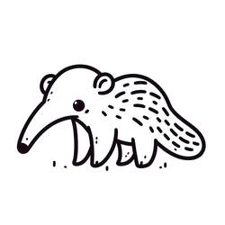 Anteater (Animals) coloring page #219642 to print and color