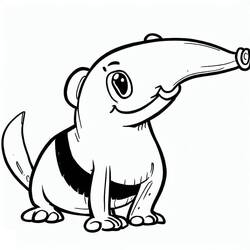 Anteater (Animals) coloring page #219648 to print and color