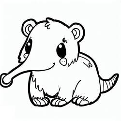 Anteater (Animals) coloring page #219652 to print and color