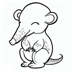 Anteater (Animals) coloring page #219658 to print and color