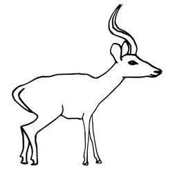 Antelope (Animals) coloring page #210749 to print and color