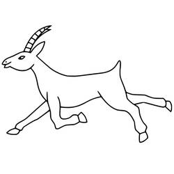Antelope (Animals) coloring page #210756 to print and color