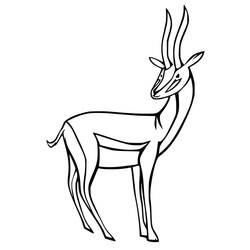 Antelope (Animals) coloring page #210761 to print and color