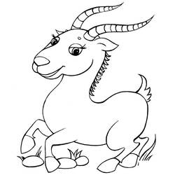 Antelope (Animals) coloring page #210767 to print and color