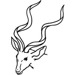 Coloring page: Antelope (Animals) #22590 - Printable coloring pages