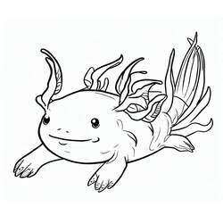 Axolotl (Animals) coloring page #184567 to print and color