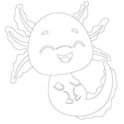 Axolotl (Animals) coloring page #184579 to print and color