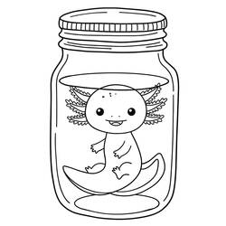 Coloring pages: Axolotl - Free Printable Coloring Pages