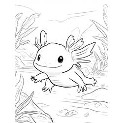 Axolotl (Animals) coloring page #220217 to print and color