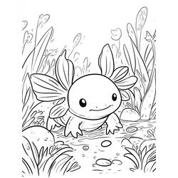 Axolotl (Animals) coloring page #220222 to print and color